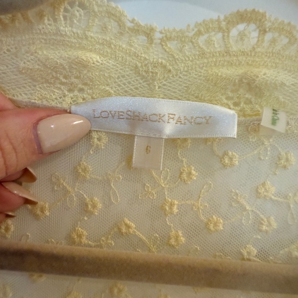 LoveShackFancy Tink Dress Size 6 Yellow Maxi Sundress - Picture 6 of 7